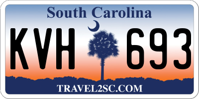 SC license plate KVH693