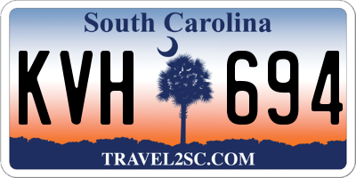 SC license plate KVH694
