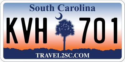 SC license plate KVH701