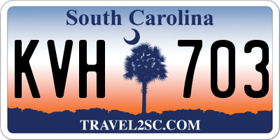 SC license plate KVH703
