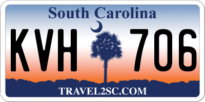 SC license plate KVH706