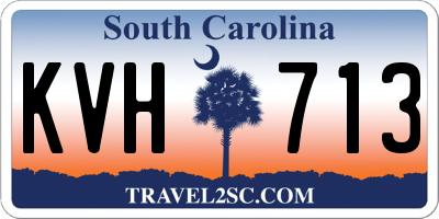 SC license plate KVH713