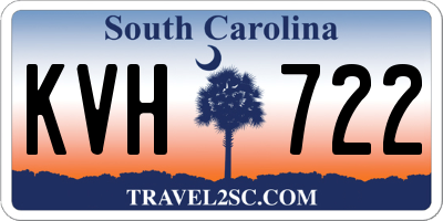 SC license plate KVH722