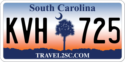 SC license plate KVH725