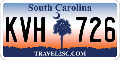 SC license plate KVH726