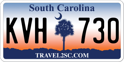 SC license plate KVH730