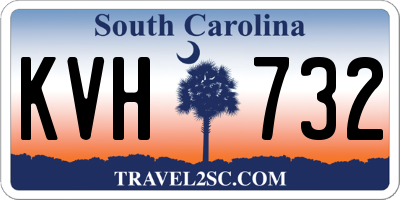 SC license plate KVH732