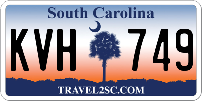 SC license plate KVH749