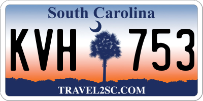 SC license plate KVH753