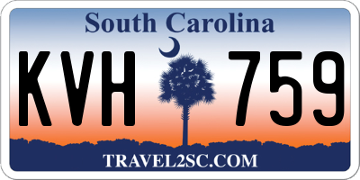 SC license plate KVH759