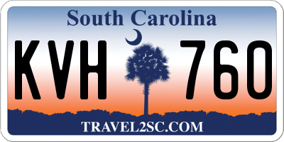 SC license plate KVH760