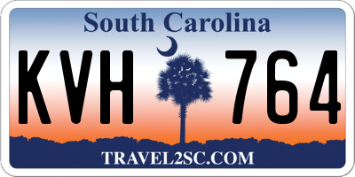 SC license plate KVH764
