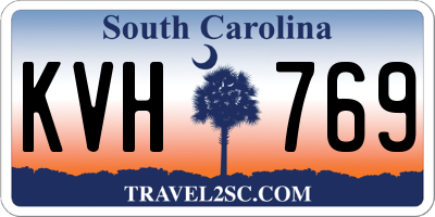 SC license plate KVH769