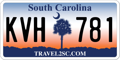 SC license plate KVH781