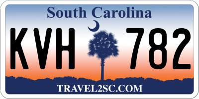 SC license plate KVH782