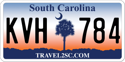 SC license plate KVH784