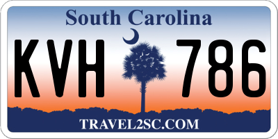 SC license plate KVH786