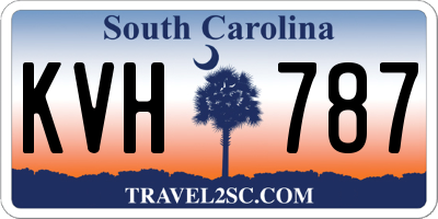 SC license plate KVH787
