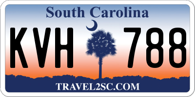 SC license plate KVH788
