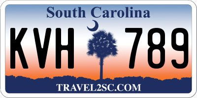 SC license plate KVH789