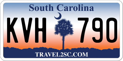 SC license plate KVH790