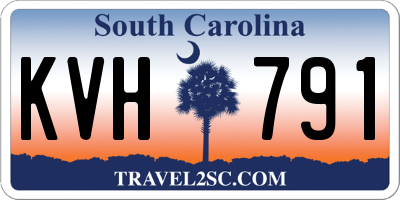 SC license plate KVH791
