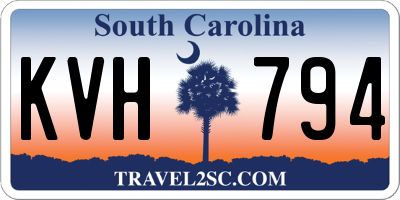SC license plate KVH794