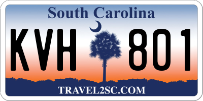 SC license plate KVH801