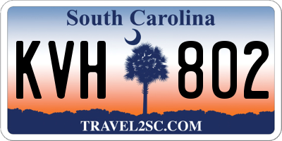 SC license plate KVH802