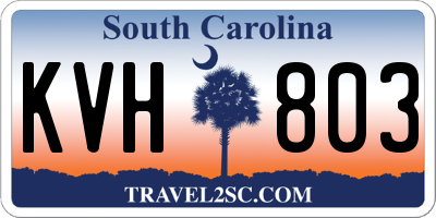 SC license plate KVH803