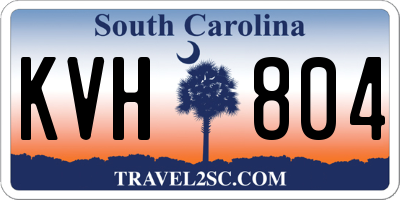 SC license plate KVH804