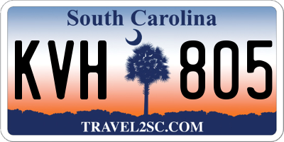 SC license plate KVH805