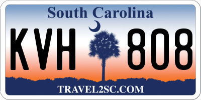 SC license plate KVH808