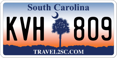 SC license plate KVH809