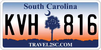 SC license plate KVH816