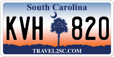 SC license plate KVH820