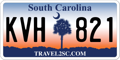 SC license plate KVH821