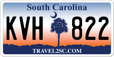 SC license plate KVH822