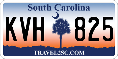 SC license plate KVH825
