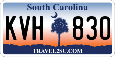 SC license plate KVH830
