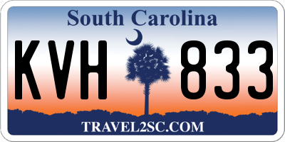 SC license plate KVH833