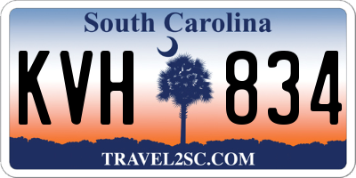 SC license plate KVH834