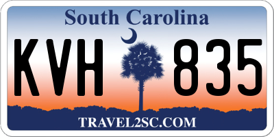 SC license plate KVH835