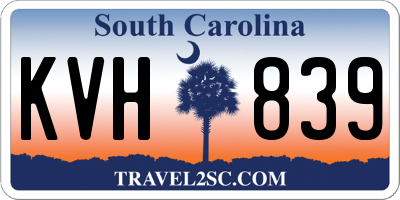 SC license plate KVH839