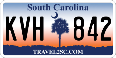 SC license plate KVH842
