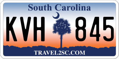 SC license plate KVH845