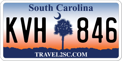 SC license plate KVH846