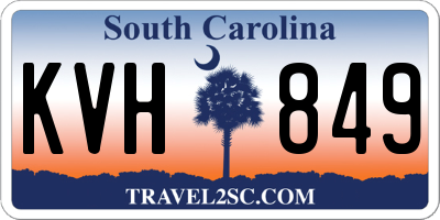 SC license plate KVH849