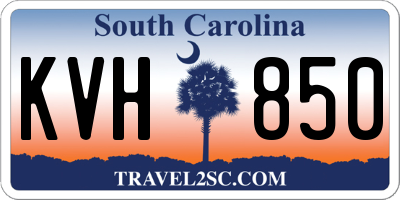 SC license plate KVH850