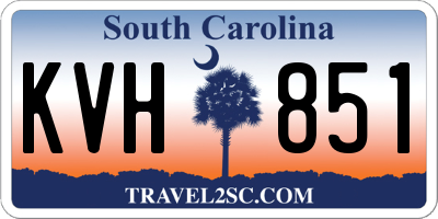 SC license plate KVH851